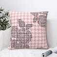 thumbnail image 6 of YFYANG Square Decorative Throw Pillow Case (Without Pillow Insert), Pink Baroque Pattern Bedroom Sofa Car Cushion Cover, 26"x26", 6 of 9
