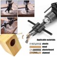 thumbnail image 3 of Sierra perforadora ajustable, broca ajustable de 30 a 120 mm, broca para carpintería para perforar agujeros en madera, plástico y yeso, 3 of 5
