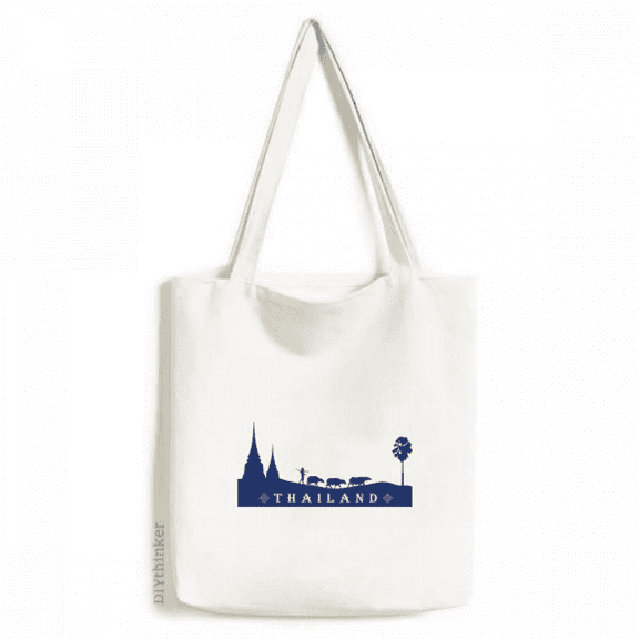 Kingdom of Thailand Culture Tote Canvas Bag Shopping Satchel Casual Handbag