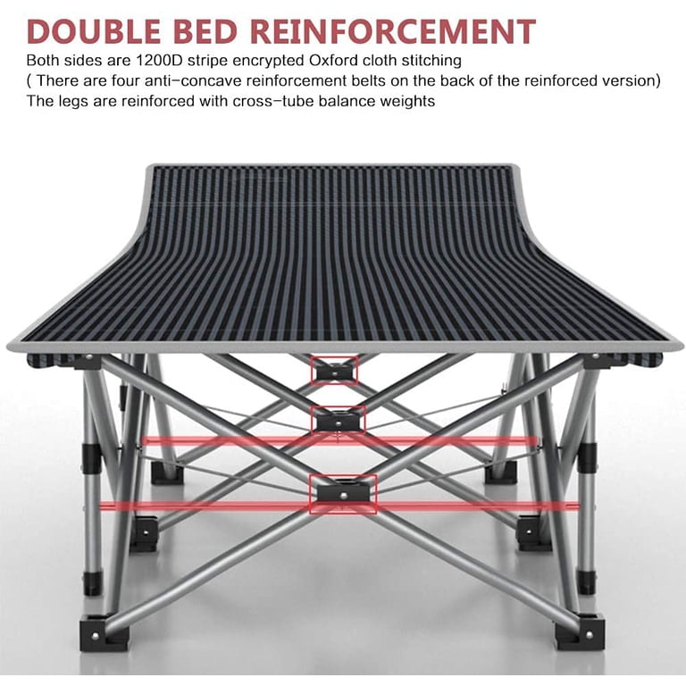 NAIZEA Folding Bed for Adult, Portable Camping Bed, Folding