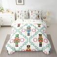 thumbnail image 2 of Homewish Vintage Christmas Nutcraker 7 Pieces Bedding Comforter Set,Merry Xmas Full Bedding Set,Green White Red Fitted Sheet Flat Sheet For Teens,Ultra Soft Home Decor Reversible, 2 of 8