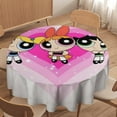 thumbnail image 4 of The Powerpuff Girls Round Tablecloth Print Decorative Table Cover Washable Table Cloths for Dining Party Picnic 70x70in, 4 of 8