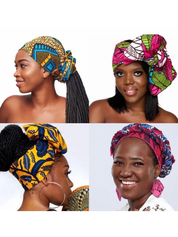 Wholesale (Bulk) Ankara/Bogolan And Kente Headwrap 30*30 Inches (Not Silk Lined)