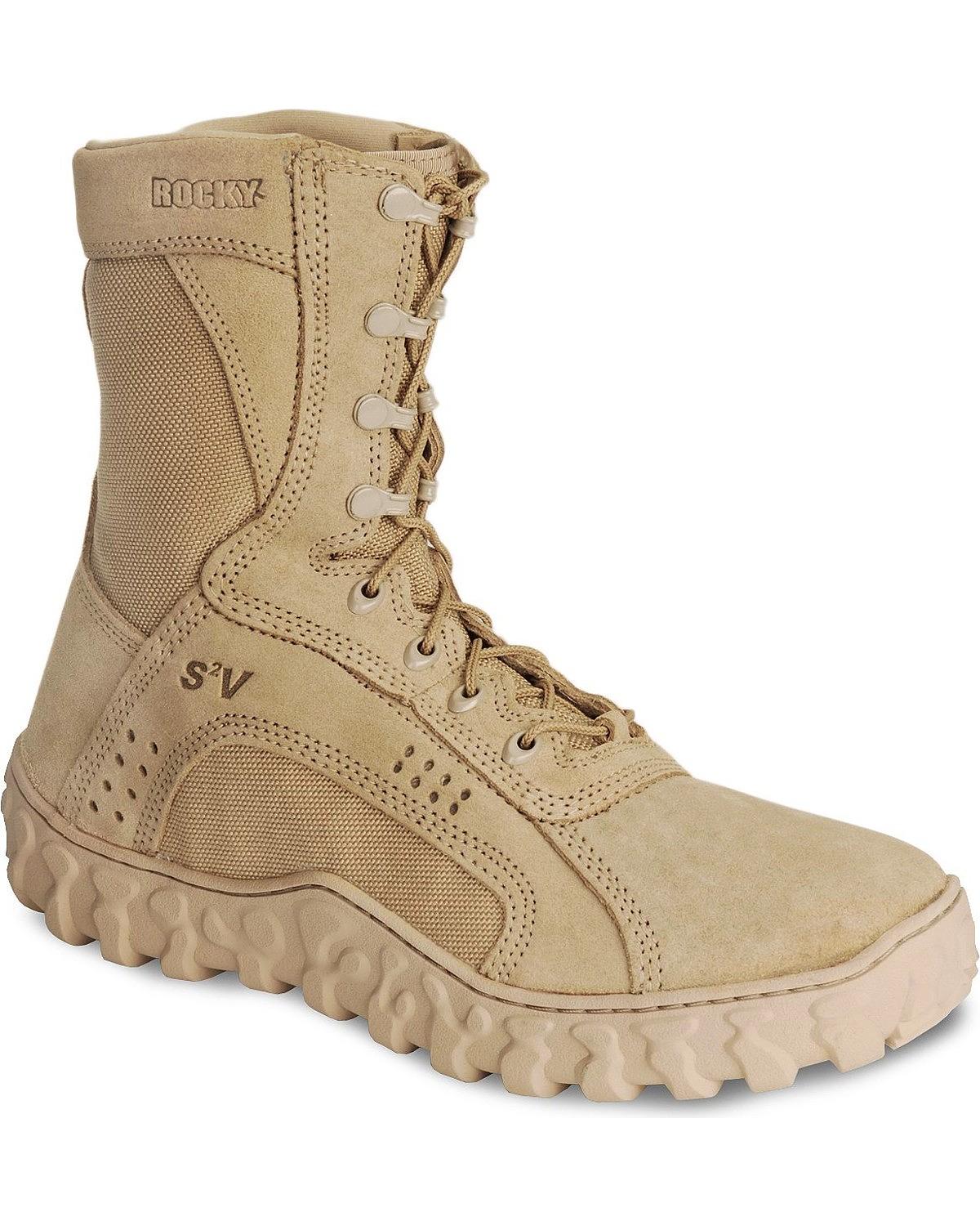 Rocky Rocky Men's S2v Vented 8" LaceUp Military Boot Round Toe 105