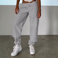 thumbnail image 4 of Pantalones Cargo De Paracaídas Pantalones cargo para mujer Cordón Y2K Pantalones para mujer Joggers Monos (Gris XS) Cgtredaw Para estrenar, 4 of 6