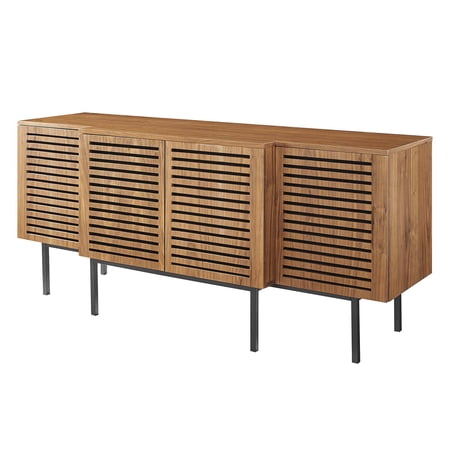 Console Entry Table Sideboard Rectangular Wood Metal Steel Brown Walnut Modern Contemporary Urban Design Living Lounge Room Hotel Lobby Hospitality