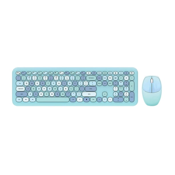Combo inalámbrico de teclado y mouse Sahara Case con teclas Aqua Flush