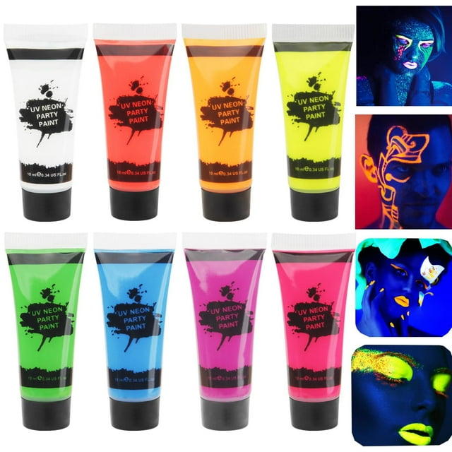 Skin Care Body Paint Tubes Blacklight Reactive Paints Glow In The Dark Body Paint Fluorescent Paint Blacklight Glow Makeup, Personal Skin Care for Women