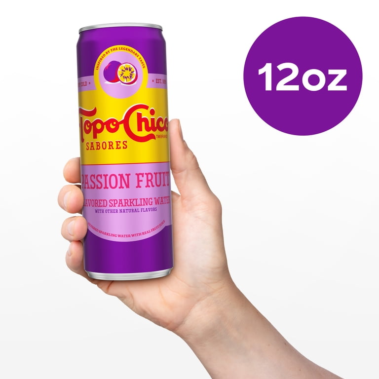 Topo Chico Sabores Passionfruit Flavored Sparkling Water, 12 fl oz, 8 Pack photo 6