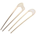 thumbnail image 2 of WORGEOUS Horquillas para el pelo en forma de U, palitos de Metal para el pelo, pasador de moño de estilo Vintage, adornos para el cabello francés, 2 uds., 2 of 8
