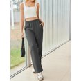 thumbnail image 6 of Weardear Tall Straight Leg High Waisted Sweatpants Womens Casual Workout Pants with Inner Drawstring and Side Pockets, 6 of 6