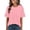 Pink_#01, variant on Women Crew Neck T Shirts Short Sleeve Summer Casual Loose Top Basic Tee with Pocket,Royal Blue M