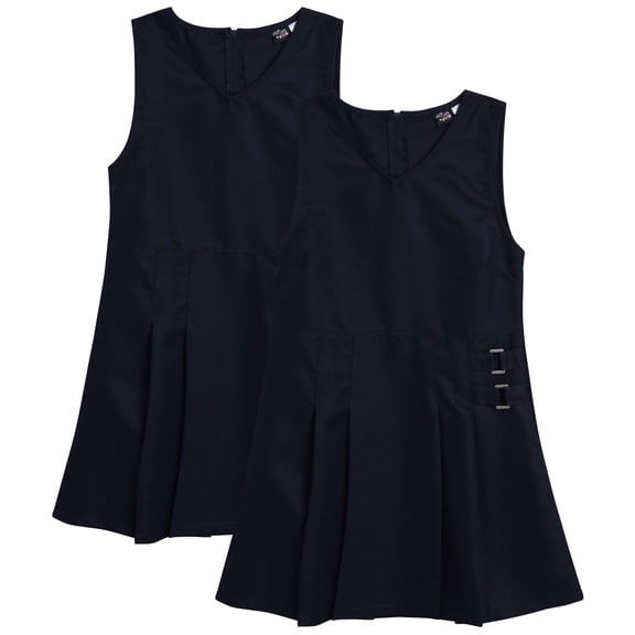 Beverly Hills Polo Club Girls School Uniform Jumper Dress Pleated School Uniform 2 Pack