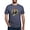 Heather Navy, variant on - Mona Lisa Dog T Shirt - Mens Tri-blend T-Shirt