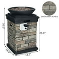 thumbnail image 2 of Gymax Colonne de Bol de Feu Brûlant au Propane 40,000 BTU pour Patio Jardin avec Roches de Lave, 2 of 10