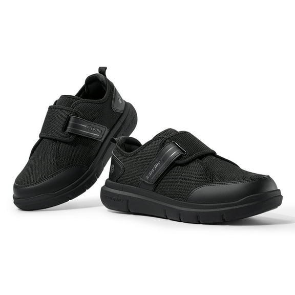 FitVille Extra Wide Diabetic Shoes for Men Adjustable Walking Shoes for Elderly Diabetic Plantar Fasciitis Swollen Foot