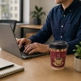 thumbnail image 4 of VeZee 10 Oz Disposable Heaven Poly Paper Durable Hot Cup with Black Dome Lids For Hot/Cold Drink, Coffee Cups, Tea, Cocoa, Travel, Hot Chocolate, Chai, Latte & Hot Soup : 1000CT, 4 of 4