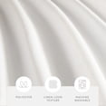 thumbnail image 3 of Linen-Look Shower Curtain by Comfort Canopy, 72" x 72", White, 3 of 7