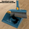 thumbnail image 6 of Broom - Dustpan Set with Scraping Teeth and Scraper Rotatable Standing Storage Buckle Type for Home Cleaning Indoor Floor Sweeping (Blue), JASKFLY, 6 of 9