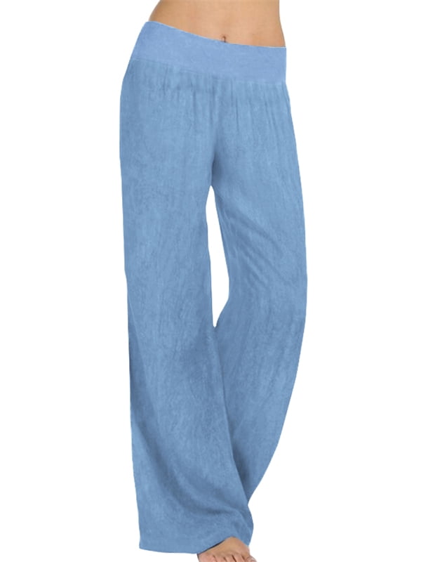 denim elastic waist pants