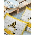 thumbnail image 2 of Pack of 2 Outdoor Pillow Covers, Bee Sweet Like Honey Honeycomb Waterproof Square Throw Pillowcase Cushion Decorative Pillow Covers for Couch Patio Tent, 16x16 in, 2 of 6
