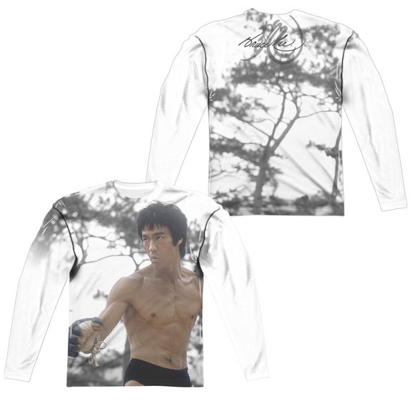 Bruce Lee - Battle Ready (Front/Back Print) - Regular Fit Long Sleeve Shirt - X-Large