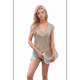 thumbnail image 1 of Camiseta Sin Mangas con Cuello en V Profundo para Mujer, Suéter Informal con Mangas , Camisetas Sin Mangas de Punto Acanaladas de Verano, Color Caqui Oscuro XL, 1 of 6