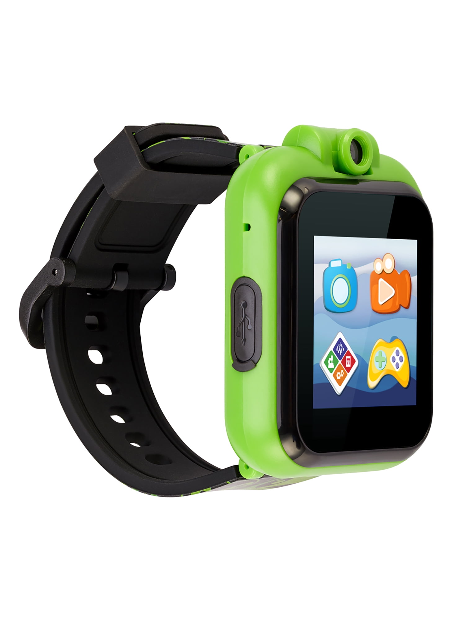PlayZoom 2 Kids Boys Black/Green Alien Smartwatch & Earbuds Set