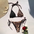 thumbnail image 6 of Edvintorg Women's Halter Triangle Bikini Leopard Print String Bikini Set Two Piece Swimsuit Bathing Suits Swimwear, 6 of 7