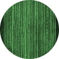 thumbnail image 1 of Ahgly Company Indoor Round Oriental Emerald Green Modern Area Rugs, 7' Round, 1 of 4