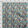 thumbnail image 3 of oneOone Polyester Spandex Dark Teal Green Fabric Birds Fabric For Sewing Printed Craft Fabric By The Yard 56 Inch Wide, 3 of 4