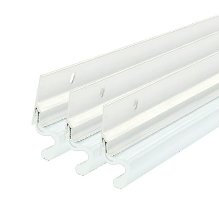 M-D Building Products 91850 White Aluminum and Vinyl-coated Foam Heavy-duty Screw-on Top and Sides Door Seal Kit