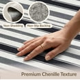 thumbnail image 6 of ODIKA 4'x6' Washable Area Rug Stain Resistant, Low Pile, Easy Care Striped Farmhouse Buffalo Plaid Grid With Modern Banded Border Accents for Dorm Room, Small Living, 6 of 7