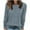 Blue, variant on BLCHUNen Long Sleeve Shirts for Women Pullover Loose Crew Neck Trendy Fall Tops Breathable Stretch Sports Active Casual Work Tops