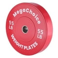 thumbnail image 2 of EastVita Single 55LB Bumper Weight Plate for 2-Inch Barbell, Red, 2 of 7