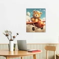 thumbnail image 2 of BCIIG Teddy Bear Fine Art Aesthetic Poster Print Wall Painting for Living Room Bedroom Home Office Wall Decor Canvas Prints 12x16 in, 2 of 5
