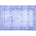 thumbnail image 1 of Ahgly Company Machine Washable Indoor Rectangle Abstract Blue Contemporary Area Rugs, 4' x 6', 1 of 4