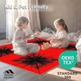 thumbnail image 4 of ODIKA 4'x6' Machine Washable Non-Slip Area Rug, Vivid Gothic Web Inspired High Traffic Rug, Red, 36573, 4 of 7