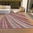 thumbnail image 6 of Addison Rugs Chantille Indoor/Outdoor Transitional Stripes Garnet Washable Rectangle Rug, 8' x 10', 6 of 6