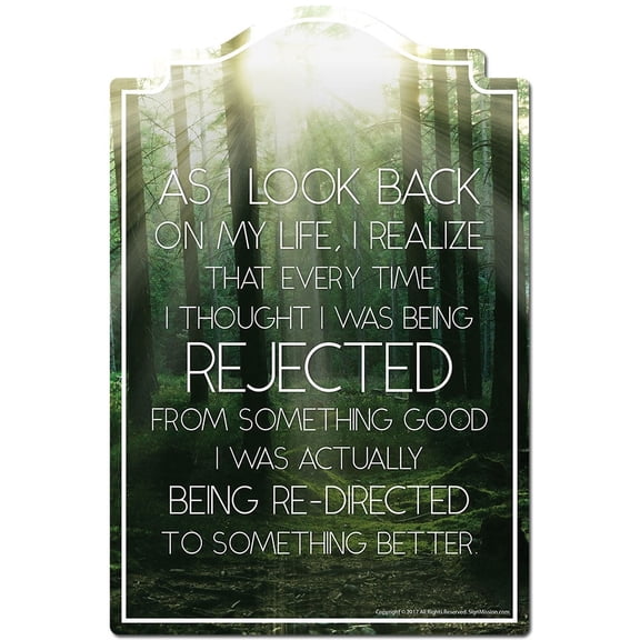 As I Look Back On My Life Being Rejected Actually Re-directed 3 pack of Vinyl Decal Stickers |  Indoor/Outdoor | Funny decoration for Laptop, Car, Garage , Bedroom, Offices |