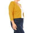 thumbnail image 2 of Women's Plus Size Long Sleeves Lightweight Open Solid Sweater Bolero Cardigan S-3XL, 2 of 5