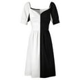 thumbnail image 4 of Half White Half Black Short Sleeved Dress evening dresses luxury 2025 dresses summer Dress, 4 of 5