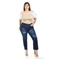 thumbnail image 4 of Jeans recto con rasgaduras /Tallas Extras, 3721 (Azul dark) azul oscuro 40, 4 of 5