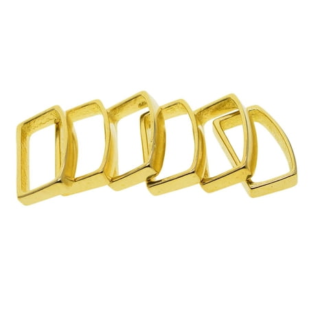6X Strong Rectangle Shape Heavy Duty 1.6" Width for Collars Harnesses Fabric DIY Strap Webbing Craft Smooth Rust
