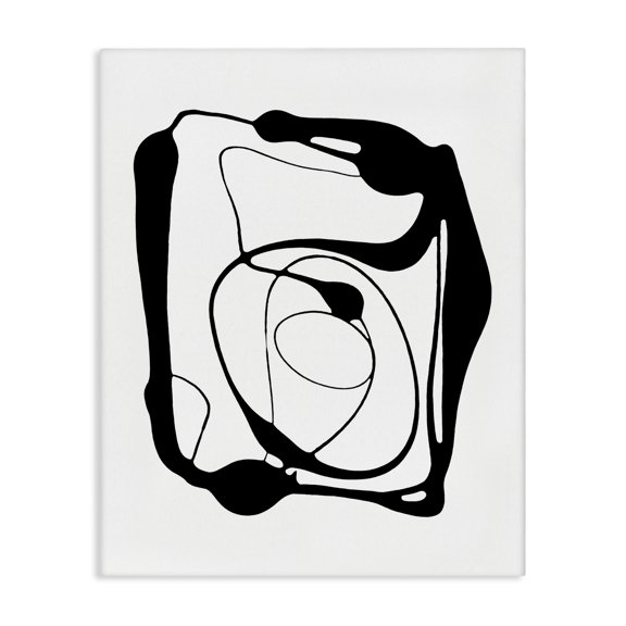 Stupell Industries Modern Black Swirled Figure Canvas Art, 16 x 20, by Lanie Loreth