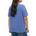 thumbnail image 4 of Fantaslook Plus Size Blouses for Women Pleated Button Short Sleeve Shirts Casual V Neck Tunic Tops, 4 of 9