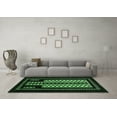 thumbnail image 3 of Ahgly Company Indoor Square Oriental Emerald Green Industrial Area Rugs, 3' Square, 3 of 4