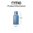 thumbnail image 4 of RTIC 12 oz Ceramic Lined Insulated Journey Water Bottle, Leak-Proof Lid, Denim, 4 of 8