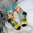 thumbnail image 5 of Cauagu Cozy Cartoon Backyard Print Crew Socks for Women and Men,Adult Athletic Running Socks 1-Pair Sports Socks Work Gear Socks with Moisture Wicking, 5 of 6