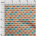 thumbnail image 2 of oneOone Silk Tabby Orange Fabric Asian Block Craft Projects Decor Fabric Printed By The Yard 42 Inch Wide, 2 of 4